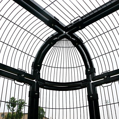 Parrot Cages for Large Birds Outdoor Extra Large Bird Cage with Bird Cage and Perch (Black)