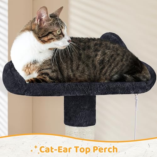 54in Cat Tree Tower (Black)