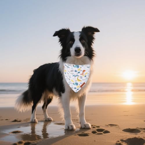 Dinosaurs Dog Bandana (X-Large / Dinosaurs-1)