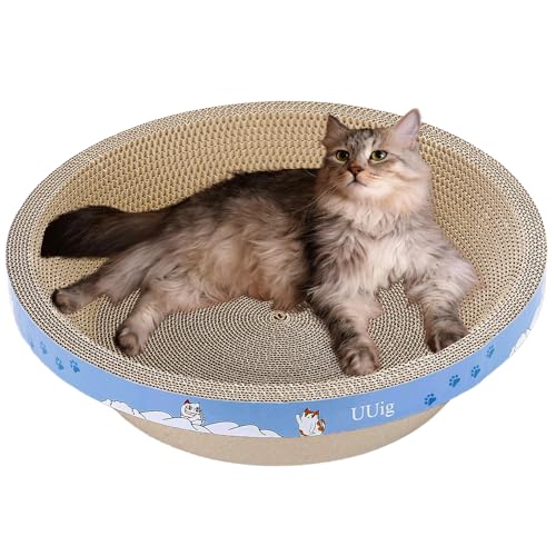 Cat Scratcher Bed 17.7x17.7” Large Cardboard Cat Scratcher Bowl (1PC-17.7 x 17.7 x 3.9 inches)