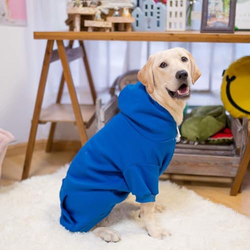 Dog Hoodie for Large Medium Small Dogs (Blue / Large)