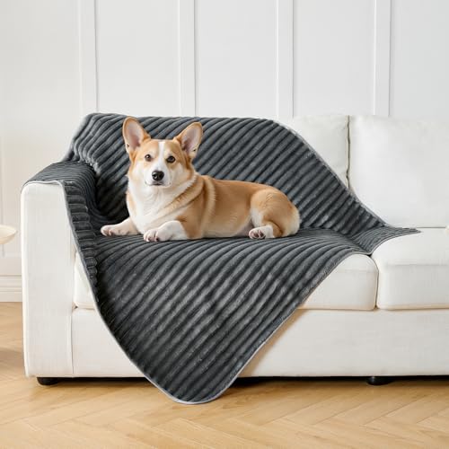 Flannel Washable Pee Pad for Dogs (Dark Grey / 36" X 72"-2PC)