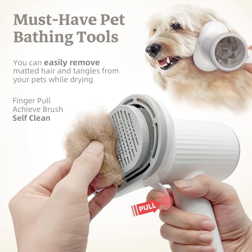 Dog Brush for Shedding (White)