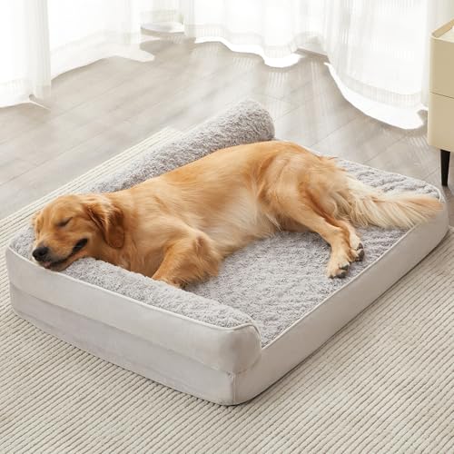 Orthopedic Washable Dog Bed (Silver Grey / 48.0"l x 35.0"w x 7.5"th)