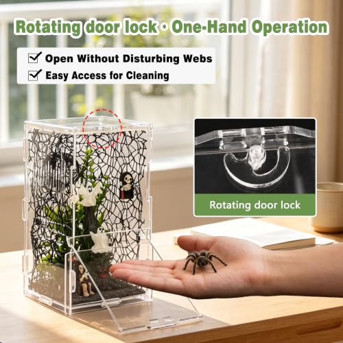 20PCS Acrylic Jumping Spider Enclosure Kit (Green-Scandi style)