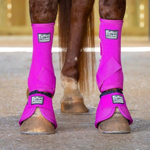 Equine Protective Horse Boots (Pink / Large)