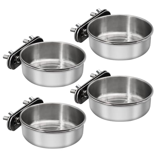 Bird Feeding Dish Cups Stainless Steel (Small / 4 Pack)