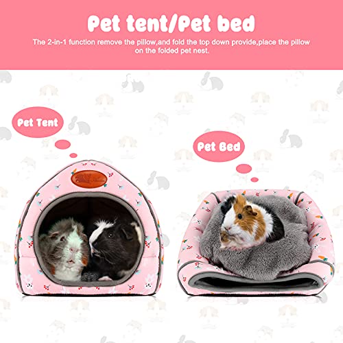 Guinea Pig Bed Large Hide (Carrot Pattern)