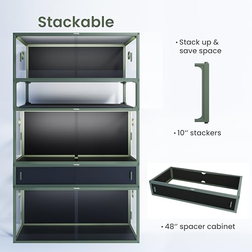 Lightweight Reptile Enclosure (Earthy Green / 85 Gallon)