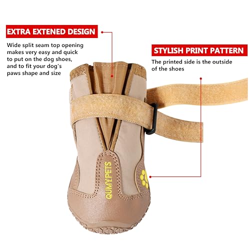 Dog Shoes for Hot Pavement (Size 5: 2.4''x2.8''(W*L) (Pack of 4))