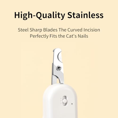 Cat Nail Clipper with LED Light (Suitable for Cats＆Dogs / Pink)