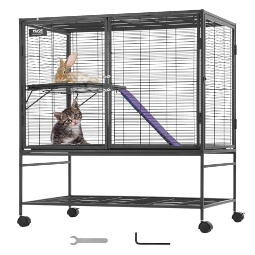 39" Rolling Metal Ferret Cage (36.2"L x 22.8"W x 39.4"H)