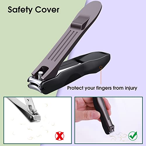 Nail Clippers with No Splash Storage Box (1 Count (Pack of 1))