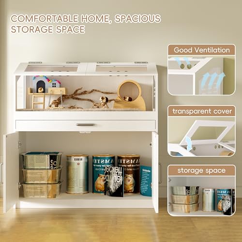 Hamster Cage with Storage Cabinet (39"x19"x40")