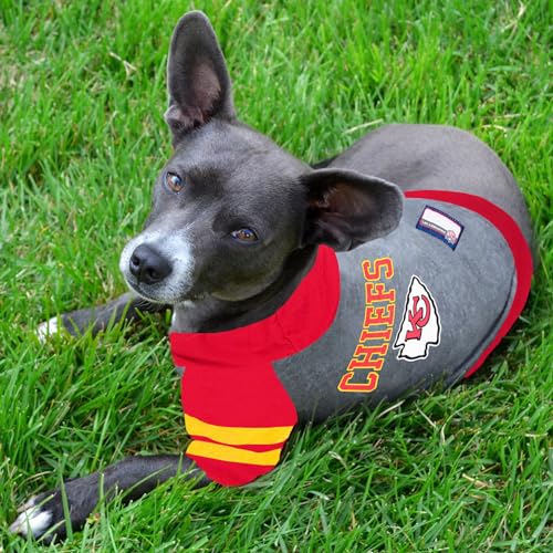 KCC-4044-XS NFL Kansas City Chiefs Hoodie for Dogs & Cats. | NFL Football Licensed Dog Hoody Tee Shirt, X-Small| Sports Hoody T-Shirt for Pets | Licensed Sporty Dog Shirt (X-Small / Kansas City Chiefs)