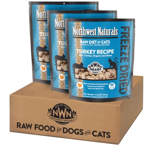 Freeze Dried Turkey Cat & Kitten Food (11 Ounce (Pack of 3))