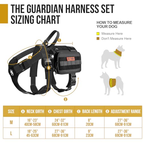 Service Dog Vest Harness (Large / Black)