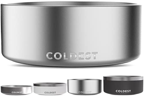 Coldest Dog Bowl (64 oz / Polished Stainless Steel)