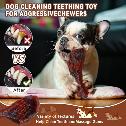 Dog Chew Toys for Aggressive Chewers (Beef Flavor / 1 Pack)