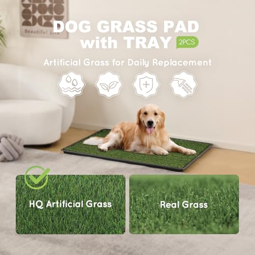 Dog Grass Pad with Tray (XL 45”×34” for Dog＜ 38" Length)