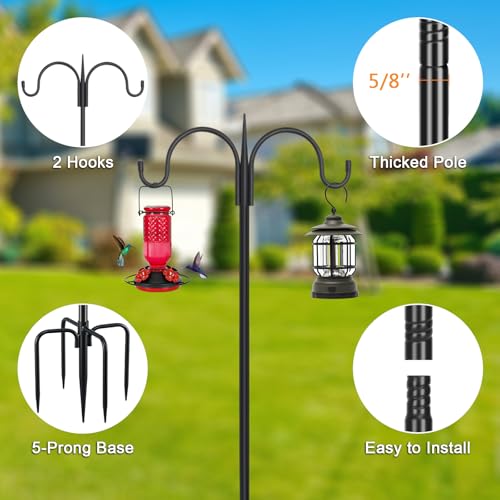 Small Shepherds Hook 63" Double Hooks Adjustable (63 Inch)