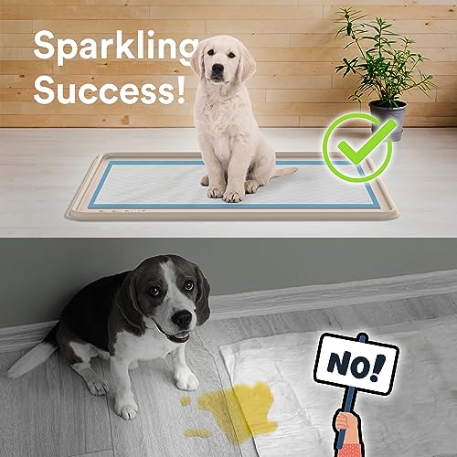 Pee Pad Tray Holder for Dogs (Large / Beige)