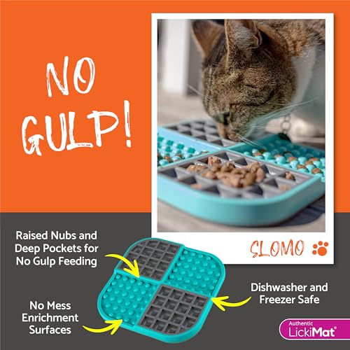 Slomo Cat Slow Feeder Lick Mat (Turquoise)