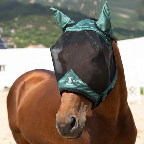 Horse Fly Mask with Ears (Hunter Green / Small (Yearling))