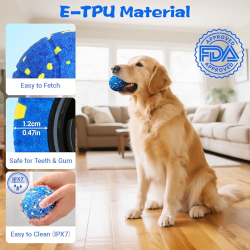Smart Dog Ball Interactive Dog Toy with Remote Control (Blue)