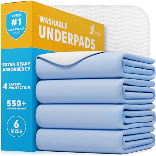 Washable Underpads (Blue/White / 4 Pack - 30x34)