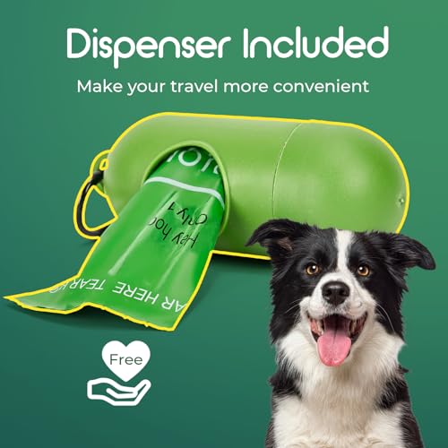 Biodegradable Dog Poop Bags 150 Counts with Dispenser (150 Count (Pack of 1) / Natural Unscented)