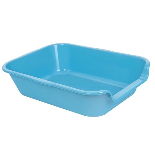 Extra Large Low Entry ABS Cat Litter Box (Small (Pack of 1) / Light Blue)