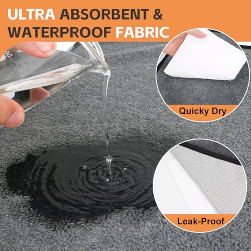 Washable Pee Pads for Dogs (36"x24" -2 Pack / Gray)