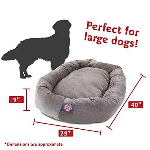 Villa 40 Inch Shredded Memory Foam Dog Bed for Large Sized Dog 40x29x9 Inch (Vintage)