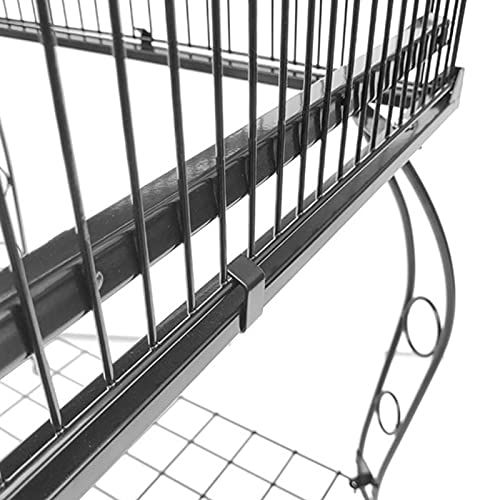 New Bird Cage Iron Bird Parrot Cage + Stainless Steel Bowl & Lockable Wheels Bird Home Bird Cage