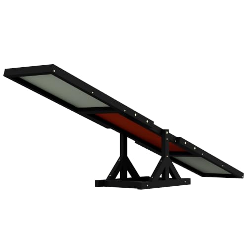 Wooden Dog Agility Seesaw for Exercise 71" L x 12" W x 12" H Black (70.75" x 11.75" x 11.75" / Black)