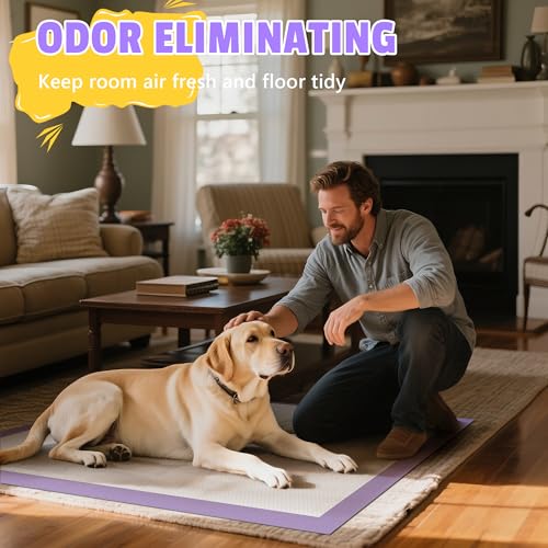 Lavender Scented Thicken 6 Layers Heavy Absorbent 30"x36" Pet Training Dog Pee Pads (Lavender Scent - 30"x36")