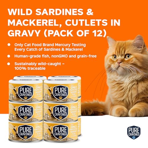 Wet Cat Food Canned Mackerel and Sardine Cutlets in Gravy