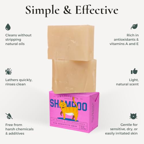 J.R.LIGGETT'S Cat Shampoo Bar for Cats with Sensitive Skin 3.5 oz (3.05 oz)