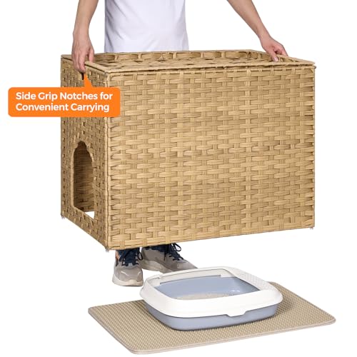 Large Cat Litter Box Enclosure (30.3'' L X 18.2'' W X 20.5'' H / Natural)