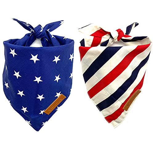 4th of July Dog Bandanas 2 Pack (4th of July / Large)