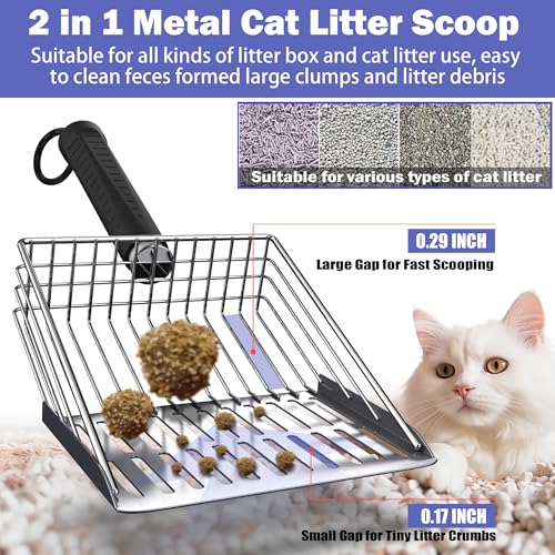 Cat Litter Scooper with Holder (Grey)