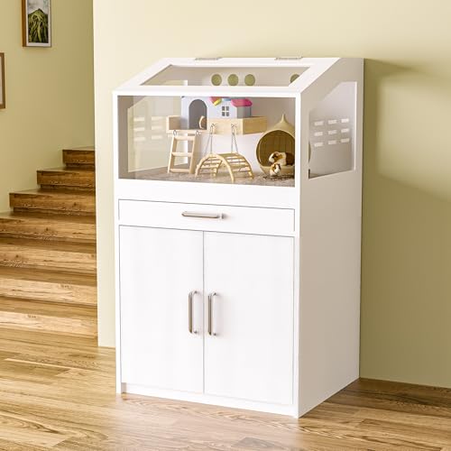 Hamster Cage with Storage Cabinet (39.4"L x 19.7"W x 40.5"H)