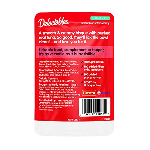 Lickable Treat Bisque Wet Cat Treat with Real Tuna (1.4 Ounce (Pack of 12))