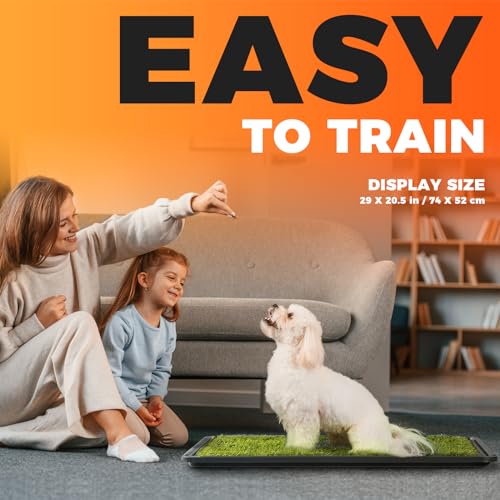 Dog Grass Pad with Tray Large (Black / 29 x 20.5")