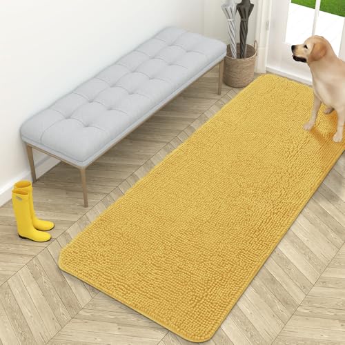 Dog Door Mat for Muddy Paws 59x24 (Yellow / 59" X 24")