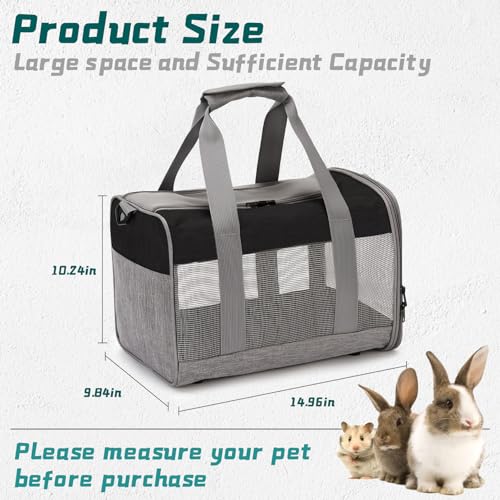 Bunny Carrier for Travel Camping Outdoor (Black & Gray)