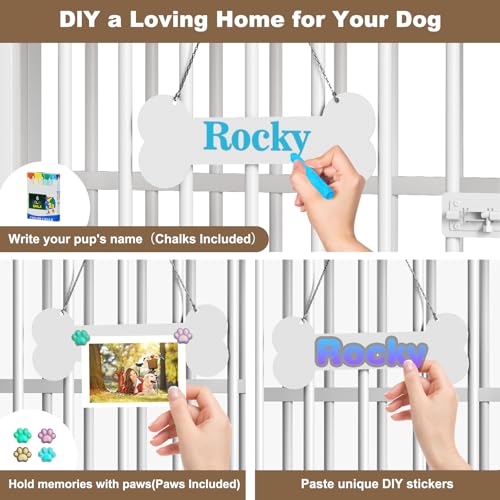 41" Dog Crate Furniture Foldable (White & Beech / 41.3"L x 25.6"W x 28.6"H)