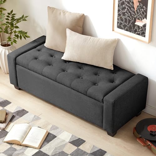 48" Ottoman with Storage (Darkgray / 19.7"D x 48"W x 16.9"H)