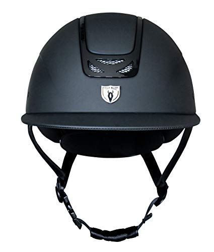 Royal Wide Brim Riding Helmet (Large / Sh Matte Black | Top Matte Black | Tr Black Gloss | Br Wide)